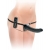 Черный страпон с вагинальной пробкой Deluxe Vibrating Penetrix Strap-On - 19 см. - Pipedream - купить с доставкой в Черкесске