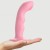 Розовая насадка-стимулятор Strap-On-Me Tapping Dildo Wave - Strap-on-me - купить с доставкой в Черкесске