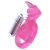 Розовая вибронасадка со стимулятор клитора   Язычок - Toyfa Basic - в Черкесске купить с доставкой