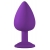 Большая фиолетовая анальная пробка Emotions Cutie Large с голубым кристаллом - 10 см. - Lola Games - купить с доставкой в Черкесске