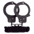 Чёрные наручники из листового металла в комплекте с веревкой BONDX METAL CUFFS LOVE ROPE SET - Dream Toys - купить с доставкой в Черкесске