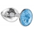 Малая серебристая анальная пробка Diamond Light blue Sparkle Small с голубым кристаллом - 7 см. - Lola Games - купить с доставкой в Черкесске
