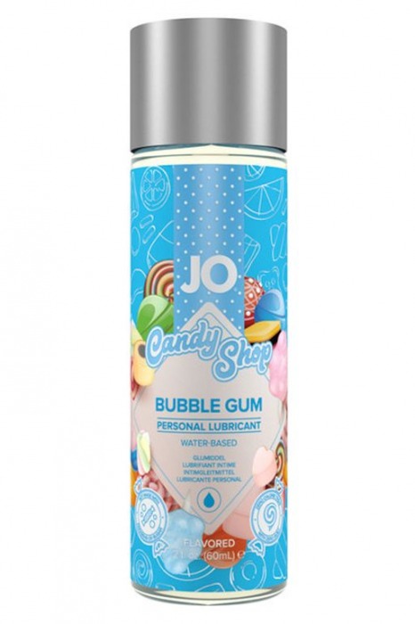 Смазка на водной основе Candy Shop Bubblegum с ароматом жвачки - 60 мл. - System JO - купить с доставкой в Черкесске