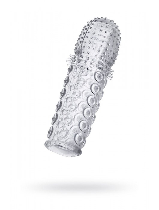 Прозрачная закрытая гелевая насадка - 13,5 см. - Toyfa Basic - в Черкесске купить с доставкой