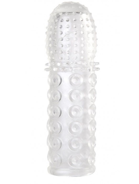Прозрачная закрытая гелевая насадка - 13,5 см. - Toyfa Basic - в Черкесске купить с доставкой