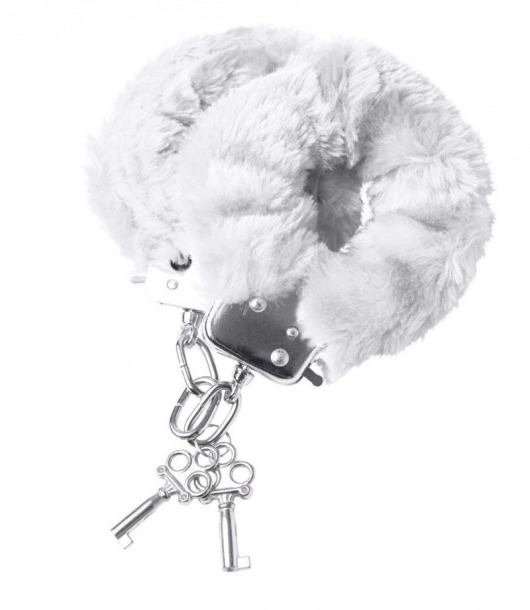Наручники с белой меховой опушкой - ToyFa - купить с доставкой в Черкесске