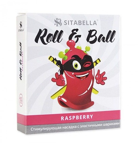 Стимулирующий презерватив-насадка Roll   Ball Raspberry - Sitabella - купить с доставкой в Черкесске