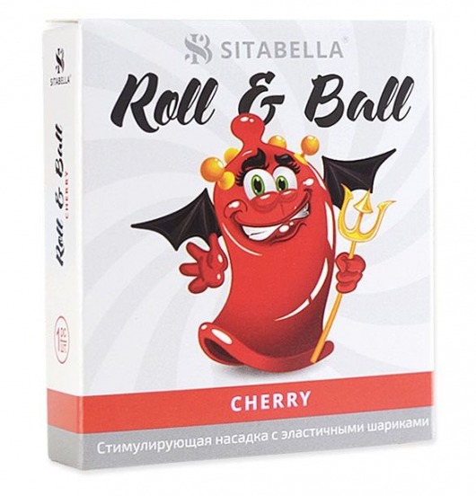 Стимулирующий презерватив-насадка Roll   Ball Cherry - Sitabella - купить с доставкой в Черкесске
