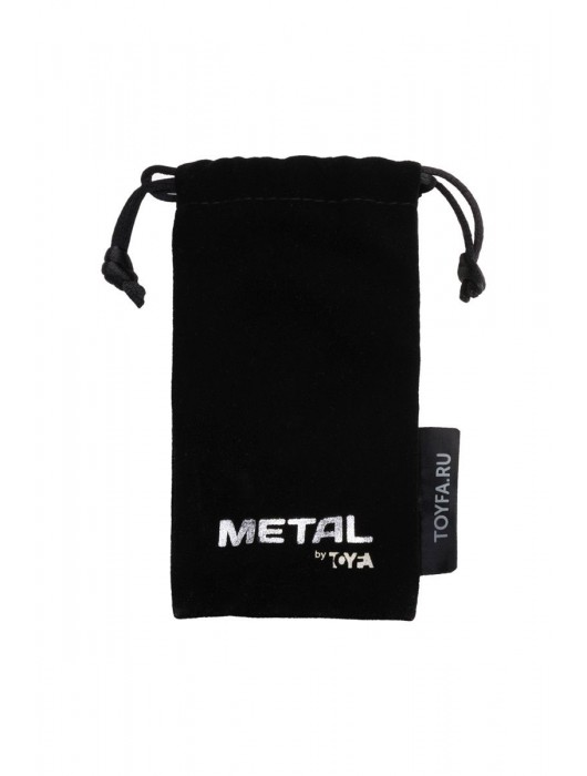 Серебристая коническая анальная пробка с красным кристаллом - 8 см. - ToyFa - купить с доставкой в Черкесске