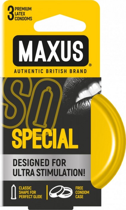 Презервативы с точками и рёбрами в железном кейсе MAXUS Special - 3 шт. - Maxus - купить с доставкой в Черкесске