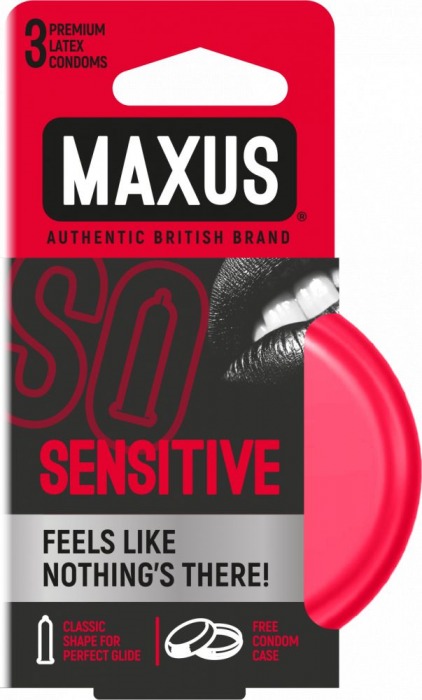 Ультратонкие презервативы в железном кейсе MAXUS Sensitive - 3 шт. - Maxus - купить с доставкой в Черкесске