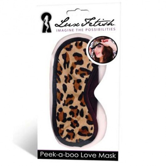 Леопардовая маска на глаза Peek-a-Boo - Lux Fetish - купить с доставкой в Черкесске