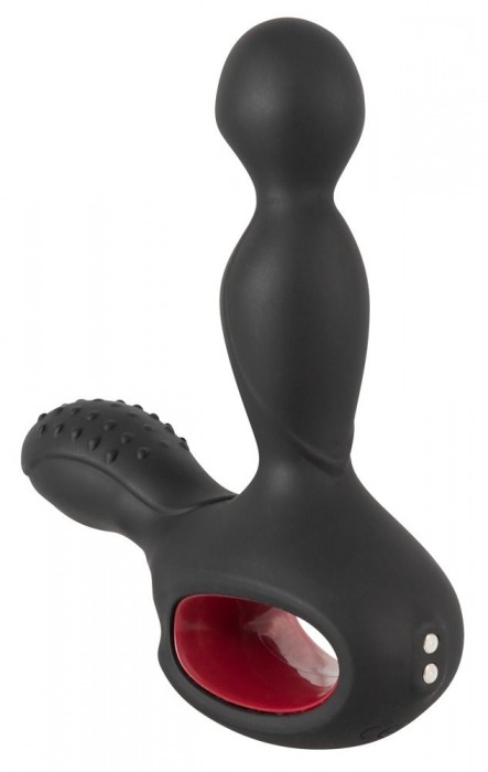 Черный вибромассажер простаты с нагревом и ротацией Prostate Plug - 14,5 см. - Orion - в Черкесске купить с доставкой