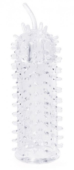 Закрытая рельефная насадка Crystal sleeve с усиками - 12 см. - Erowoman-Eroman - в Черкесске купить с доставкой