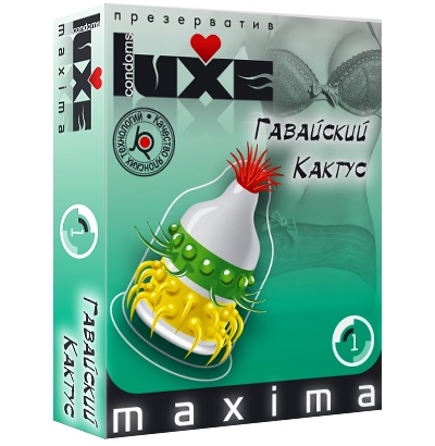 Презерватив LUXE Maxima  Гавайский Кактус  - 1 шт. - Luxe - купить с доставкой в Черкесске