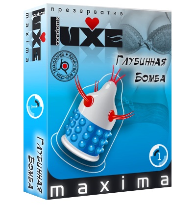 Презерватив LUXE Maxima  Глубинная бомба  - 1 шт. - Luxe - купить с доставкой в Черкесске