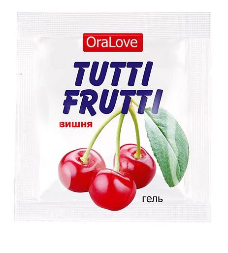 Пробник гель-смазки Tutti-frutti с вишнёвым вкусом - 4 гр. - Биоритм - купить с доставкой в Черкесске