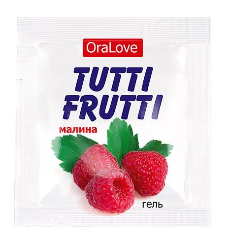 Пробник гель-смазки Tutti-frutti с малиновым вкусом - 4 гр. - Биоритм - купить с доставкой в Черкесске