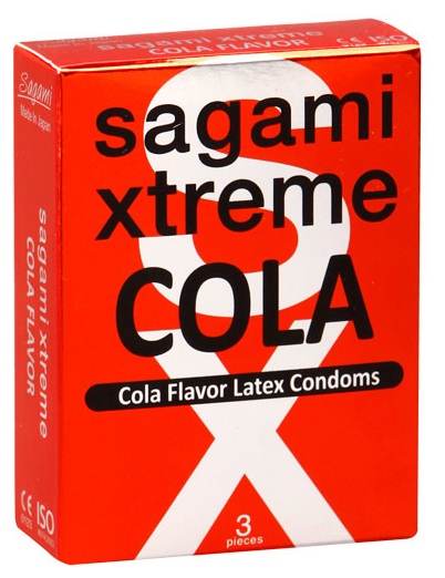 Ароматизированные презервативы Sagami Xtreme COLA - 3 шт. - Sagami - купить с доставкой в Черкесске