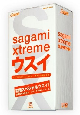 Ультратонкие презервативы Sagami Xtreme SUPERTHIN - 15 шт. - Sagami - купить с доставкой в Черкесске