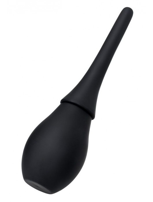 Черный силиконовый анальный душ A-toys с гладким наконечником - A-toys - купить с доставкой в Черкесске