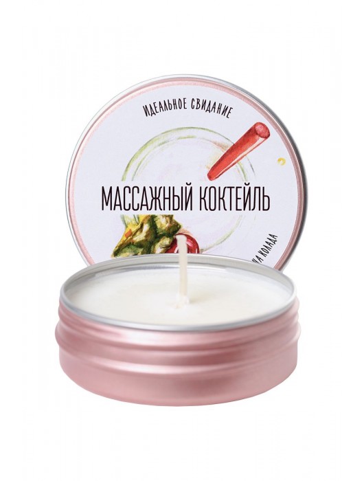 Массажная свеча «Массажный коктейль» с ароматом пина колады - 30 мл. - ToyFa - купить с доставкой в Черкесске