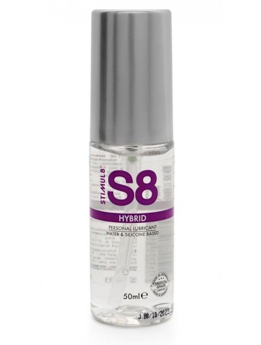 Cмазка на водно-силиконовой основе S8 Hybrid - 50 мл. - Stimul8 - купить с доставкой в Черкесске