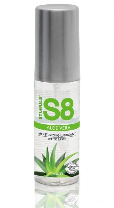 Лубрикант на водной основе S8 Aloe Vera Lube с алоэ вера - 50 мл. - Stimul8 - купить с доставкой в Черкесске