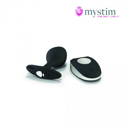 Черная пробка Mystim Rocking Vibe S с возможностью подключения к электростимулятору - 9,7 см. - MyStim - купить с доставкой в Черкесске