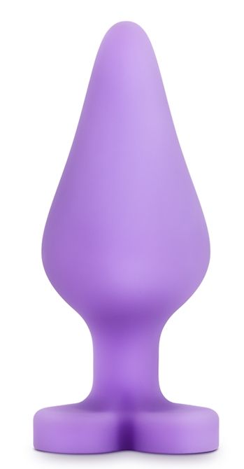 Фиолетовая анальная пробка Naughty Candy Heart Do Me Now - 8,9 см. - Blush Novelties - купить с доставкой в Черкесске