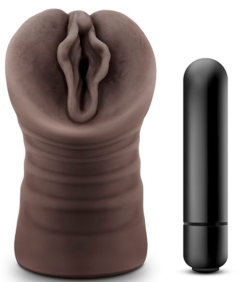 Коричневый мастурбатор-вагина Alexis - Blush Novelties - в Черкесске купить с доставкой
