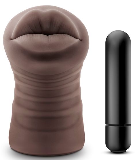 Коричневый мастурбатор-ротик Renee - Blush Novelties - в Черкесске купить с доставкой