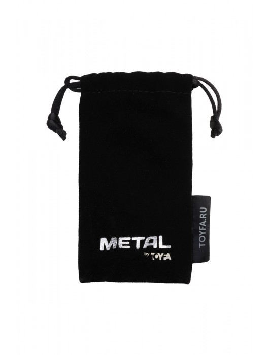 Серебристая конусовидная анальная пробка с фиолетовым кристаллом - 7 см. - ToyFa - купить с доставкой в Черкесске