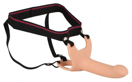Силиконовый полый страпон на ремнях Silicone Strap-on - 16 см. - Orion - купить с доставкой в Черкесске