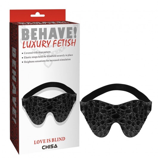 Черная маска на глаза Behave - Chisa - купить с доставкой в Черкесске