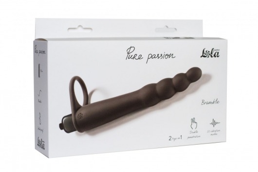 Черная вибронасадка для двойного проникновения Bramble - 16,5 см. - Lola Games - купить с доставкой в Черкесске