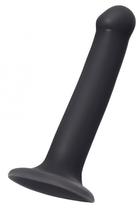 Черный фаллос на присоске Silicone Bendable Dildo M - 18 см. - Strap-on-me - купить с доставкой в Черкесске