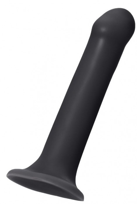 Черный фаллос на присоске Silicone Bendable Dildo XL - 20 см. - Strap-on-me - купить с доставкой в Черкесске