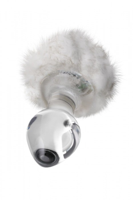 Стеклянная анальная втулка с хвостиком - 9,5 см. - Sexus - купить с доставкой в Черкесске