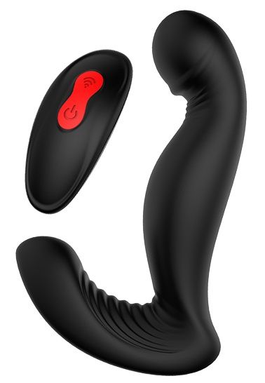 Черный вибромассажер простаты SWIRLING P-PLEASER - Dream Toys - в Черкесске купить с доставкой
