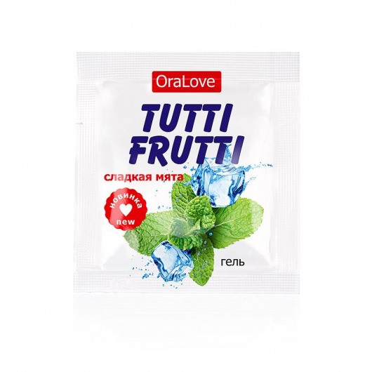 Пробник гель-смазки Tutti-frutti со вкусом мяты - 4 гр. - Биоритм - купить с доставкой в Черкесске