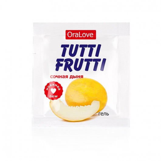 Пробник гель-смазки Tutti-frutti со вкусом сочной дыни - 4 гр. - Биоритм - купить с доставкой в Черкесске