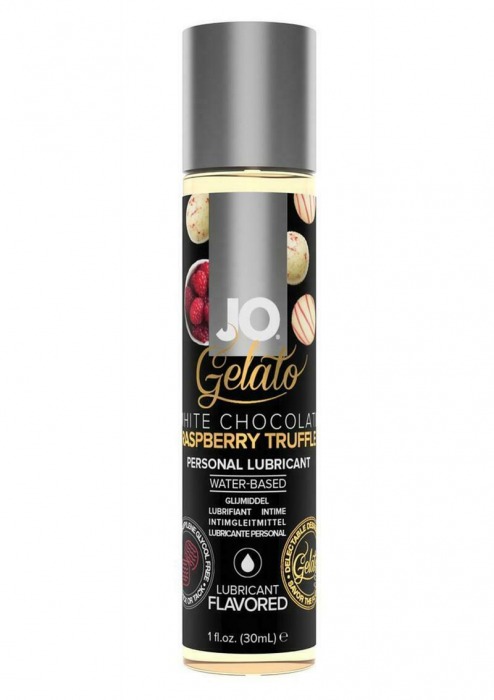 Лубрикант с ароматом трюфелей из белого шоколада и малины JO GELATO WHITE CHOCOLATE RASPBERRY TRUFFLE - 30 мл. - System JO - купить с доставкой в Черкесске