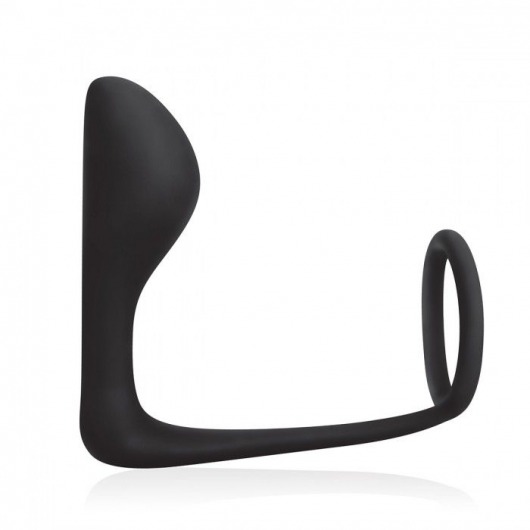 Стимулятор простаты с фиксацией эрекционным кольцом Prostate Gear - BlueLine - в Черкесске купить с доставкой