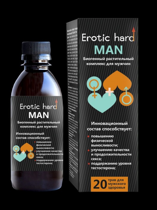 Мужской биогенный концентрат для усиления эрекции Erotic hard Man - 250 мл. - Erotic Hard - купить с доставкой в Черкесске