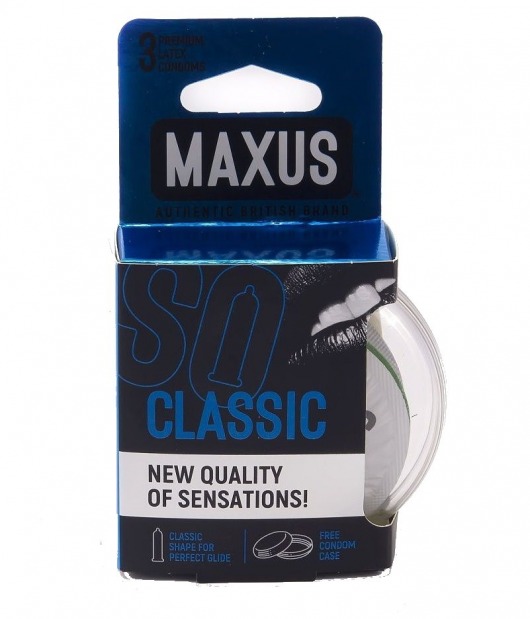 Классические презервативы в пластиковом кейсе MAXUS Classic - 3 шт. - Maxus - купить с доставкой в Черкесске