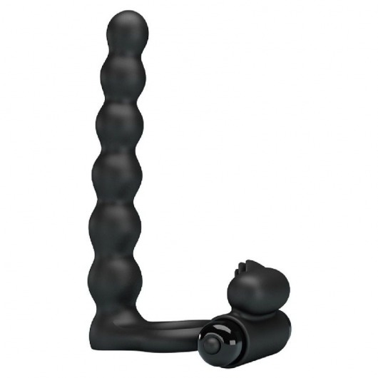 Черная насадка для двойной стимуляции Hercules Penis Sheath III - 15,3 см. - Baile - купить с доставкой в Черкесске