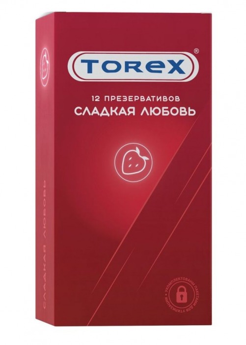 Презервативы Torex  Сладкая любовь  с ароматом клубники - 12 шт. - Torex - купить с доставкой в Черкесске