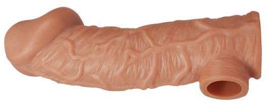 Телесная насадка на фаллос с фиксацией мошонки EXTREME SLEEVE - 15,6 см. - KOKOS - в Черкесске купить с доставкой