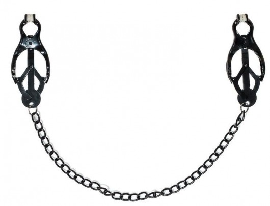 Зажимы на соски Darkside с цепочкой - Lola Games - купить с доставкой в Черкесске